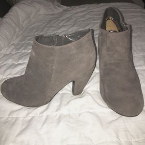 Suede heeled booties